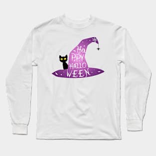 Happy Halloween Cat Long Sleeve T-Shirt